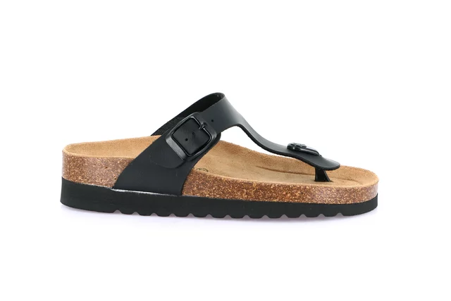 Flip-flop in real cork CC2432 - BLACK | Grünland