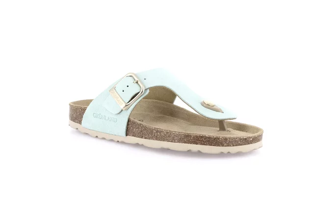 Ciabatta da donna in camoscio | SARA CC2632 - menta