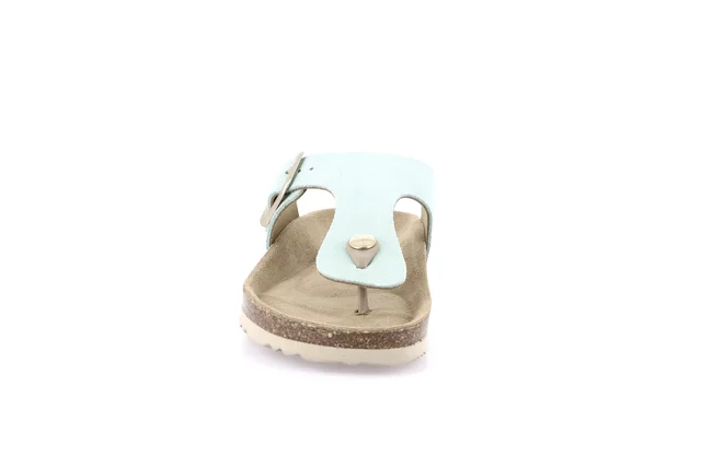 Ciabatta da donna in camoscio | SARA CC2632 - MENTA | Grünland