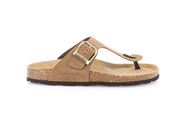 Women's suede slipper | SARA CC2632 - TORTORA | Grünland