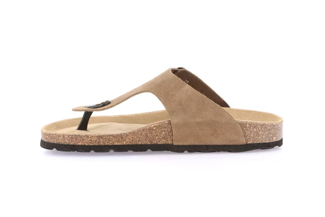 Women's suede slipper | SARA CC2632 - TORTORA | Grünland