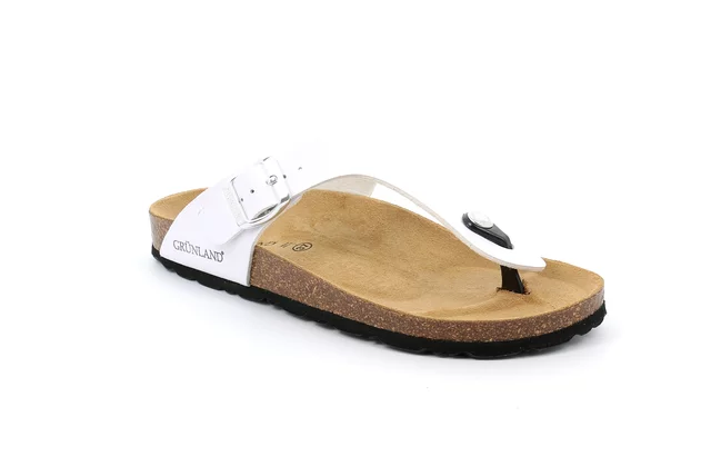 Flip-flop in recycled material | SARA CC4015 - WHITE | Grünland