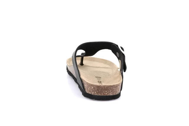 Flip-flop in recycled material | SARA CC4015 - BLACK | Grünland