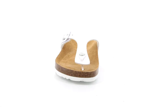 Zehentrenner Sandale mit Re-Soft Innensohle | SARA CC9004 - WEIß | Grünland