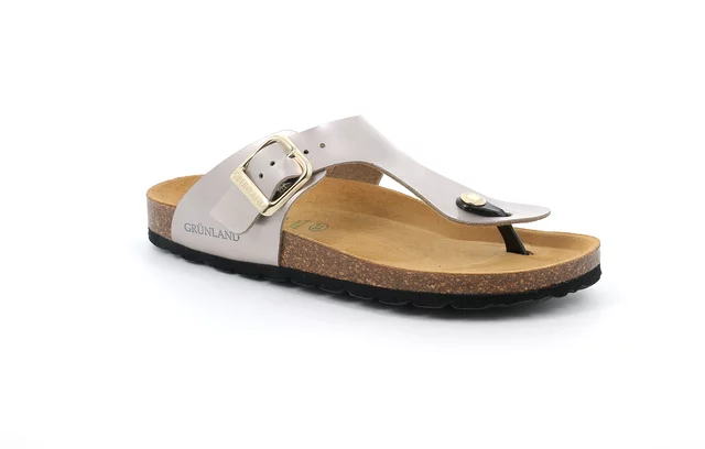Zehentrenner Sandale mit Re-Soft Innensohle aus Naturkork | SARA CC9006 - BRONZO | Grünland