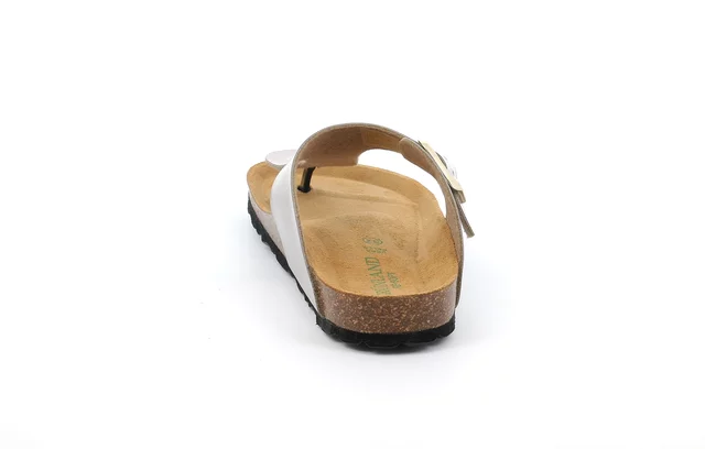 Zehentrenner Sandale mit Re-Soft Innensohle aus Naturkork | SARA CC9006 - BRONZO | Grünland
