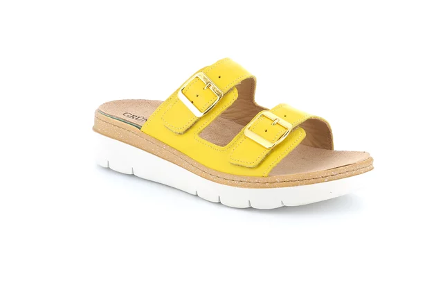 Comfort slipper with wedge | MOLL CE0241 - yellow