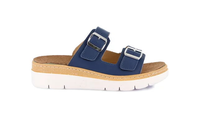 Comfort slipper with wedge | MOLL CE0241 - JEANS | Grünland