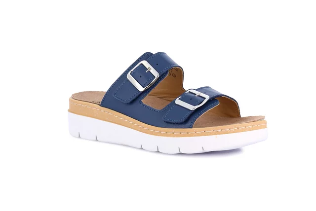 Komfort-Sandalen mit Keilabsatz | MOLL CE0241 - jeans