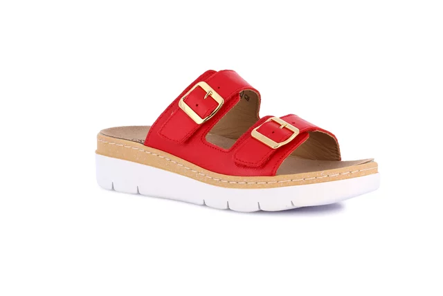 Komfort-Sandalen mit Keilabsatz | MOLL CE0241 - rot