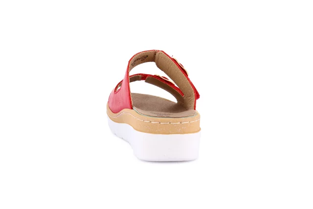 Komfort-Sandalen mit Keilabsatz | MOLL CE0241 - ROT | Grünland