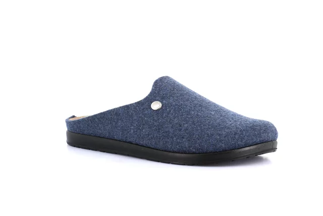 Felt Men's Slipper | PONE CE0251 - BLUE | Grünland