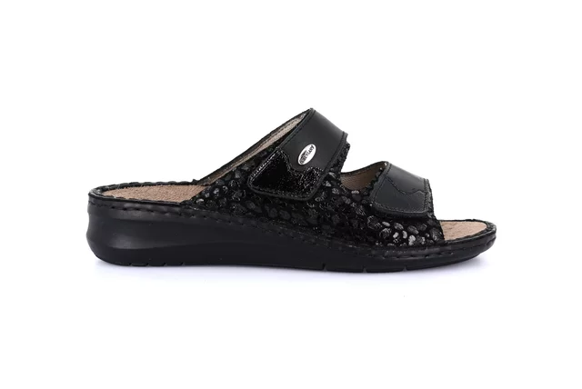 Comfort slipper in leather | DAMI CE0256 - black