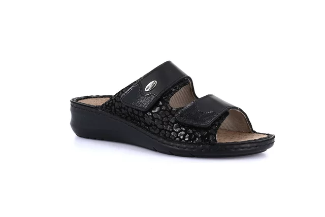 Komfort-Sandalen aus Leder | DAMI CE0256 - schwarz