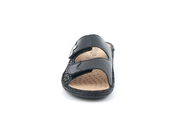Komfort-Sandalen aus Leder | DAMI CE0256 - SCHWARZ | Grünland