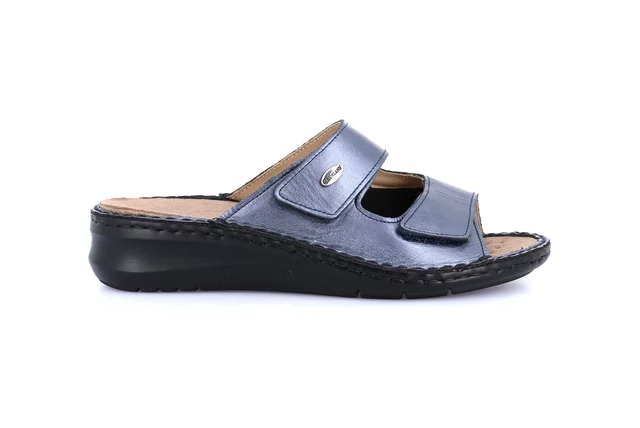 Komfort-Sandalen aus echtem Leder | DAMI CE0259 - BLAU | Grünland