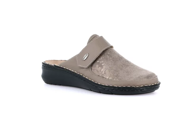 Closed toe comfort slipper | DAMI CE0260 - TAUPE | Grünland