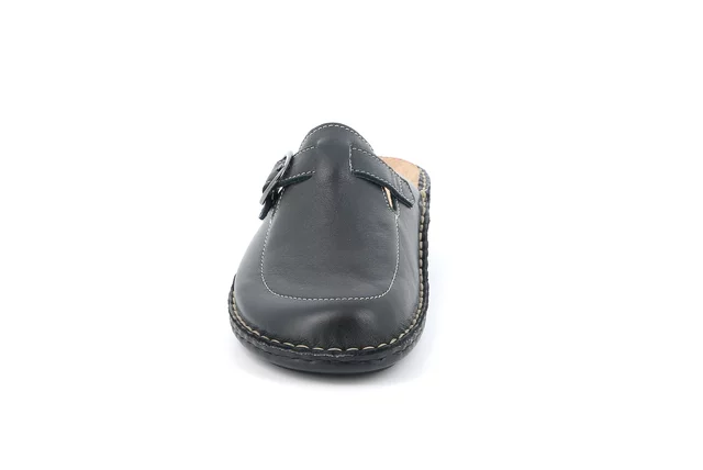 Closed toe comfort slipper | DAMI CE0261 - BLACK | Grünland