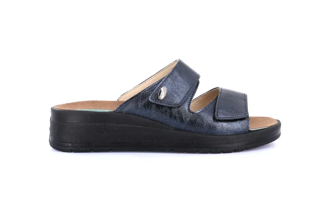 Ciabatta comfort con leggera zeppa | DIDA CE0462 - BLU | Grünland