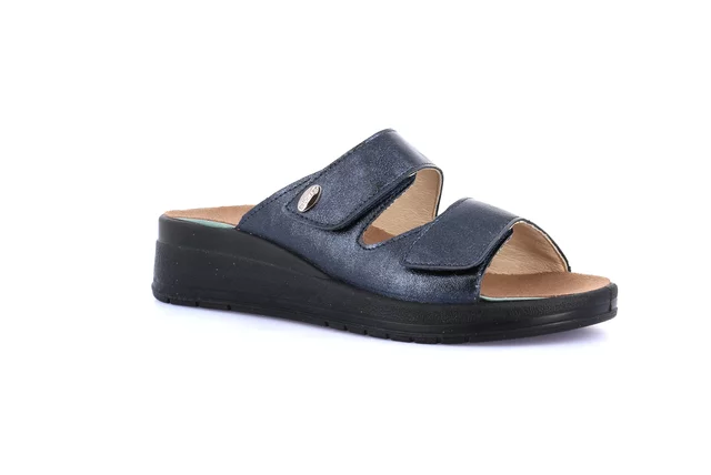 Ciabatta comfort con leggera zeppa | DIDA CE0462 - blu