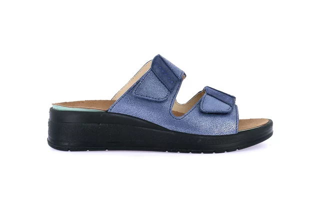 Ciabatta comfort con leggera zeppa | DIDA CE0463 - BLU | Grünland