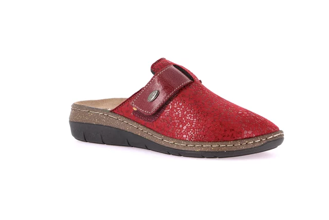 Closed toe comfort slipper | DASA CE0764 - BORDEAUX | Grünland