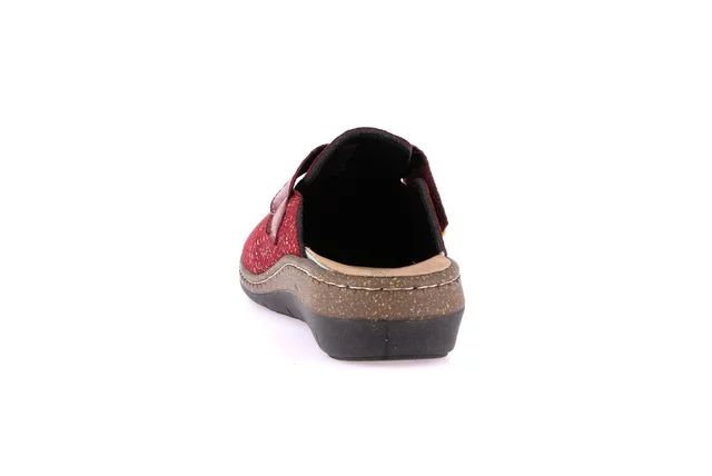 Closed toe comfort slipper | DASA CE0764 - BORDEAUX | Grünland