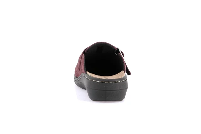 Closed toe comfort slipper | DASA CE0765 - BORDEAUX | Grünland