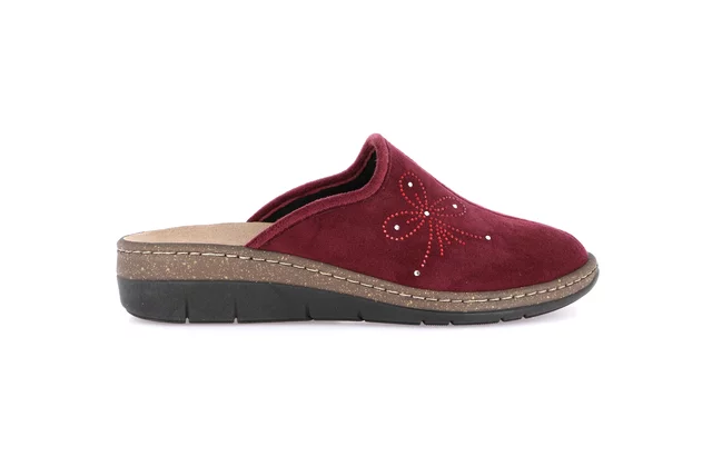 Closed toe comfort slipper | DASA CE0768 - BORDEAUX | Grünland