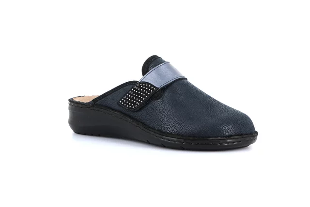 Closed toe comfort slipper | DAMI CE0863 - BLUE | Grünland