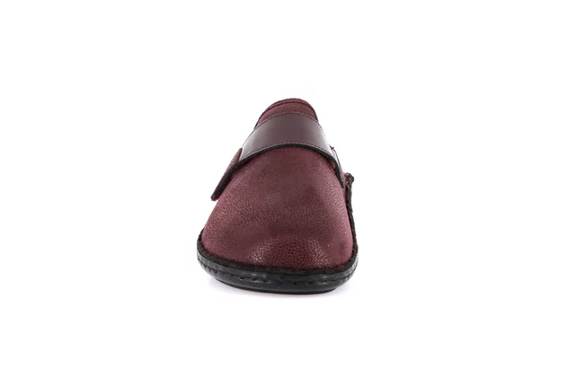 Closed toe comfort slipper | DAMI CE0863 - BORDEAUX | Grünland