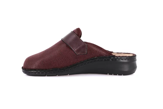 Closed toe comfort slipper | DAMI CE0863 - BORDEAUX | Grünland