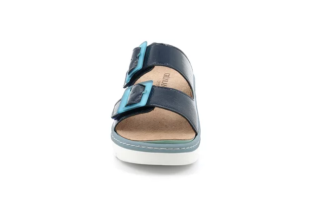 Komfort-Sandalen mit Keilabsatz | MOLL CE1019 - BLAU | Grünland
