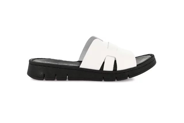 Ciabatta sporty in vera pelle | GITA CI0873 - BIANCO | Grünland