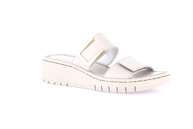 Ciabatta sporty in vera pelle | GITA CI0874 - GHIACCIO | Grünland