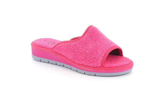 Open toe terry cloth slipper | DOLA CI1317 - fuxia