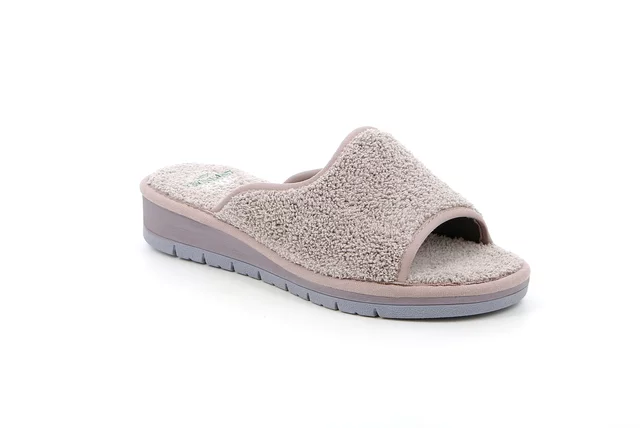 Open toe terry cloth slipper | DOLA CI1317 - perla
