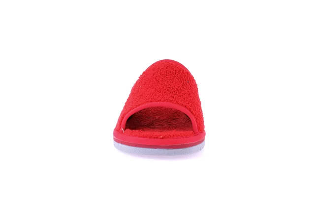 Open toe terry cloth slipper | DOLA CI1317 - RED | Grünland