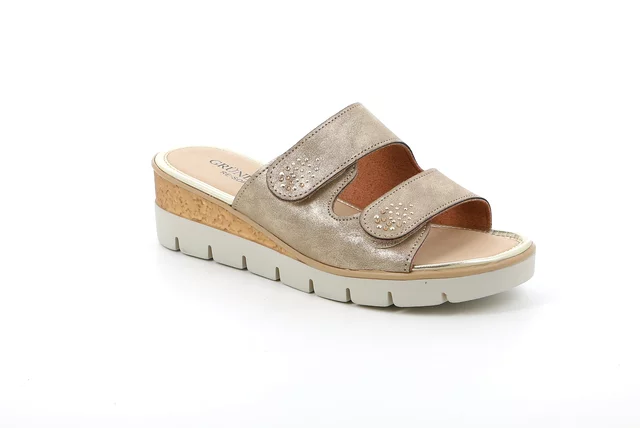 Slipper with wedge | PAFO CI1839 - platino