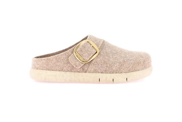 Regenerated wool slipper | HOLL CI1872 - BEIGE | Grünland