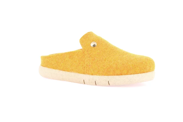 Regenerated wool slipper | HOLL CI1873 - YELLOW | Grünland