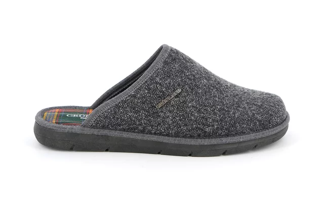 Men's slipper in fabric | LOSO CI1883 - ANTRACITE | Grünland