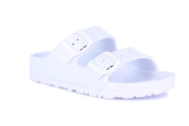 Double buckle EVA slipper | KUBE CI1886 - white