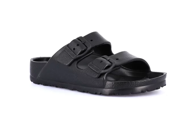 Double buckle EVA slipper | KUBE CI1886 - black