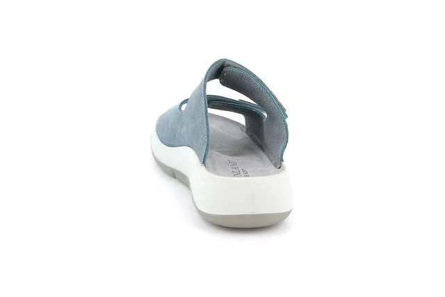 Komfort-Sandale aus Leder | TRAC CI1889 - JEANS | Grünland