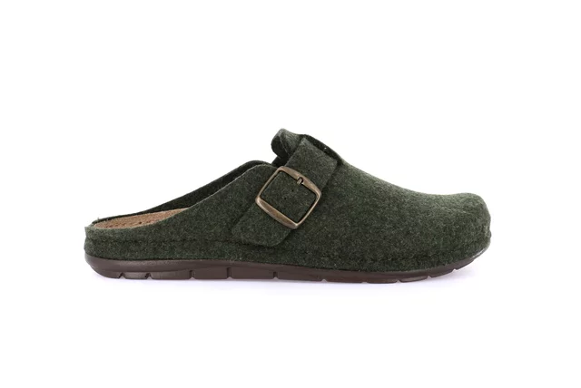 Men's felt slipper | SIRU CI2442 - OLIVA | Grünland