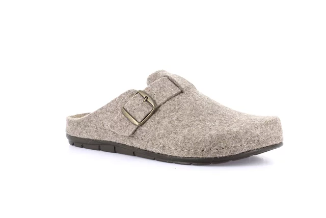 Men's felt slipper | SIRU CI2442 - TAUPE | Grünland