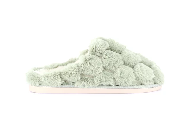 Ciabatta in peluche trapuntato | KANT CI2474 - MENTA | Grünland