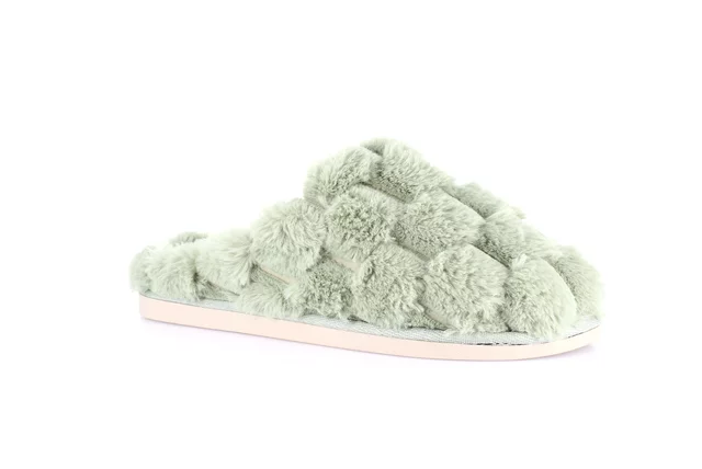 Ciabatta in peluche trapuntato | KANT CI2474 - MENTA | Grünland