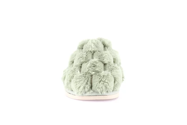 Ciabatta in peluche trapuntato | KANT CI2474 - MENTA | Grünland